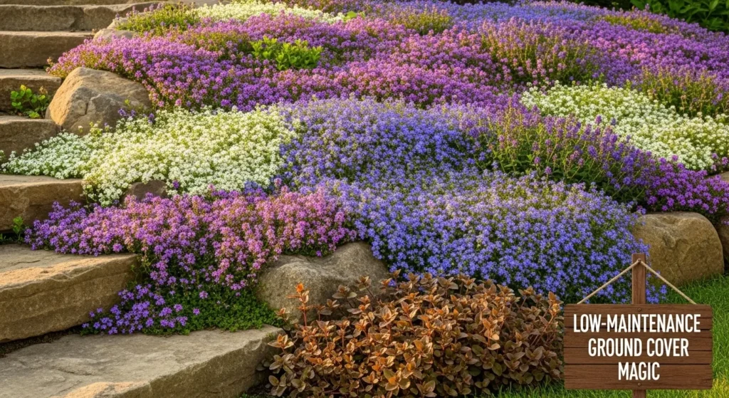 Ground cover landscaping dense
