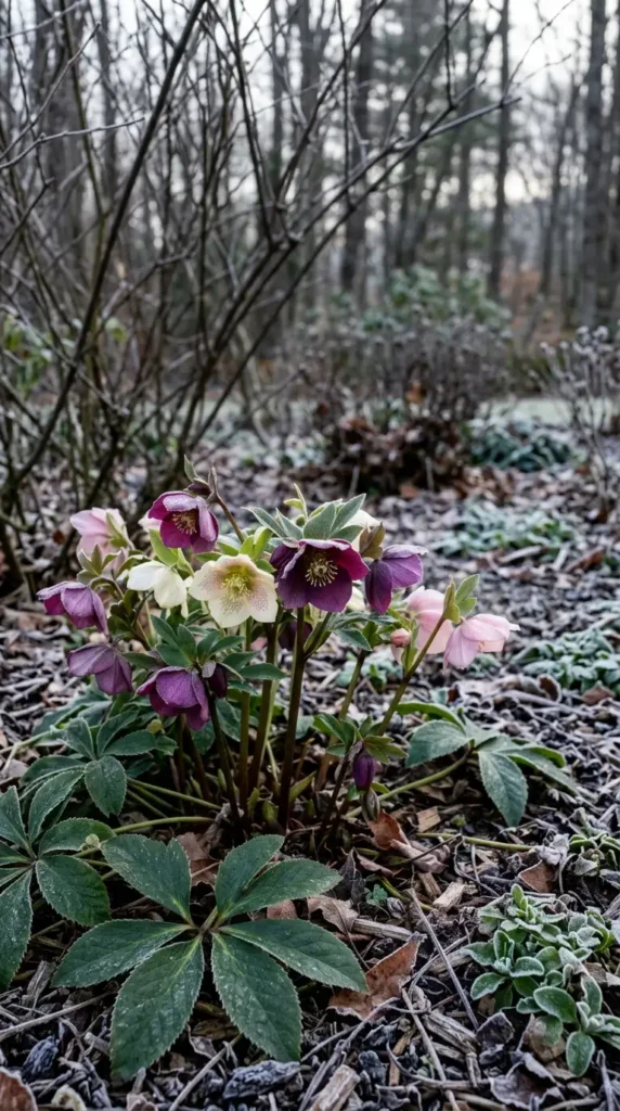 Hellebore flowers