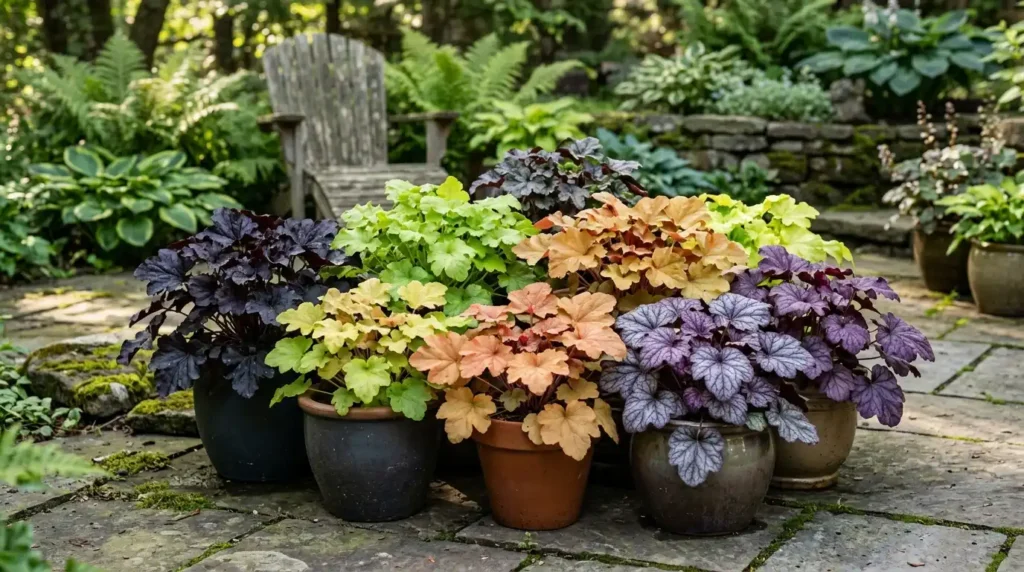 Heuchera plants foliage colors
