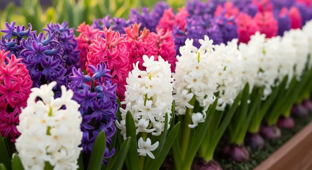 Hyacinth spring bulb display garden