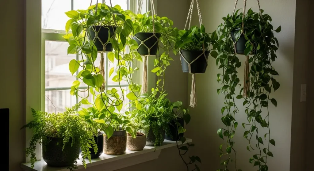 Indoor greenery display home decor