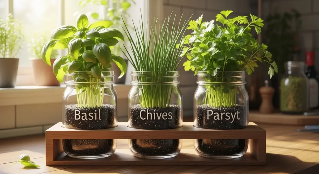 Indoor herb garden kit decorative