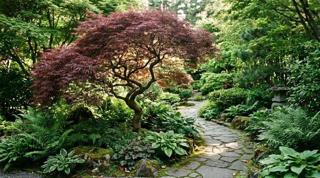 Japanese maple shade garden