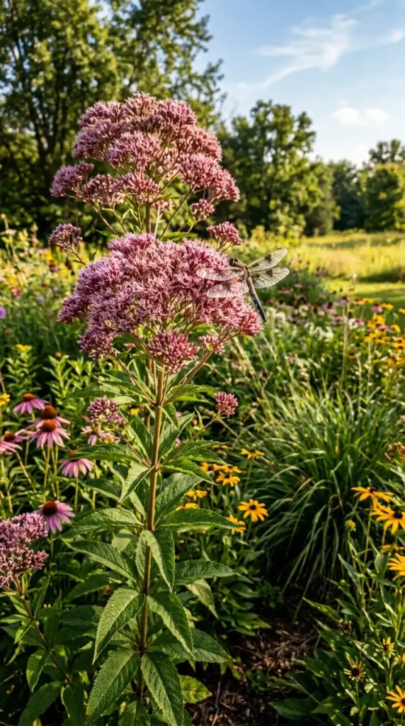 Joe-Pye weed with dragonfly