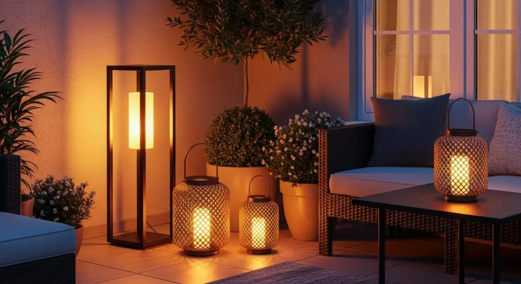 Lantern corner patio styling