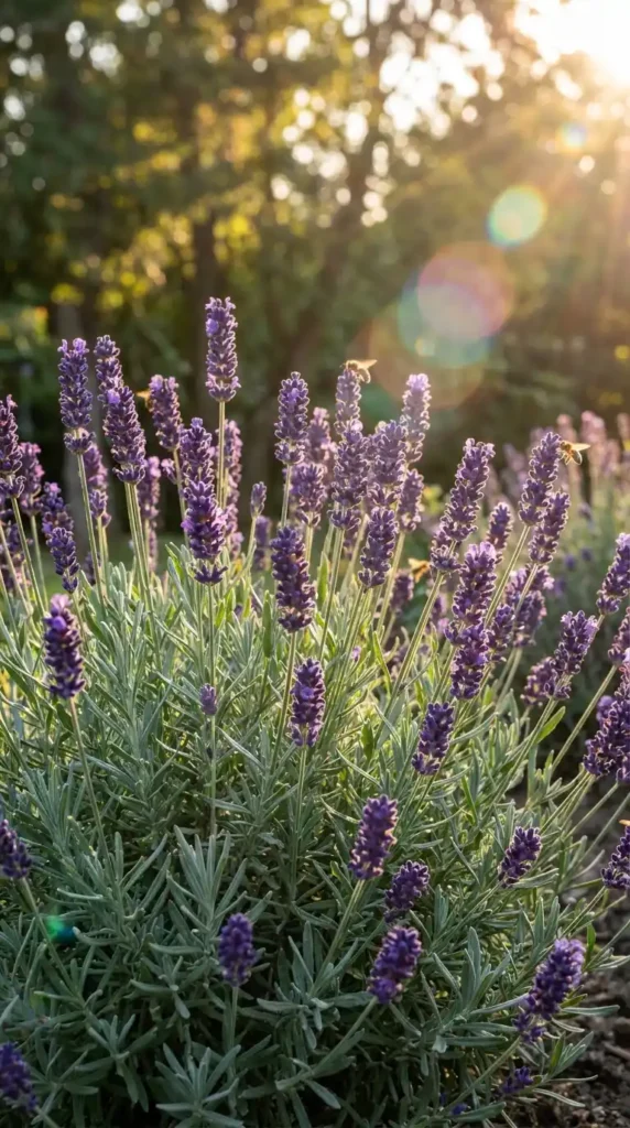 Lavender plant in full bloom