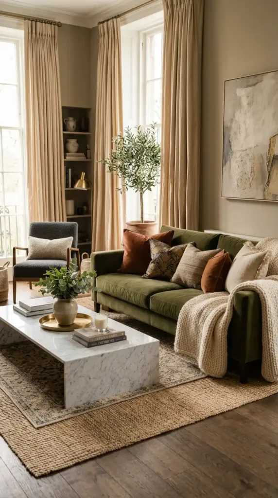 Living room with layered textures