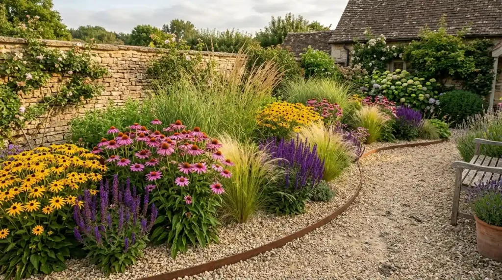 Low maintenance garden border