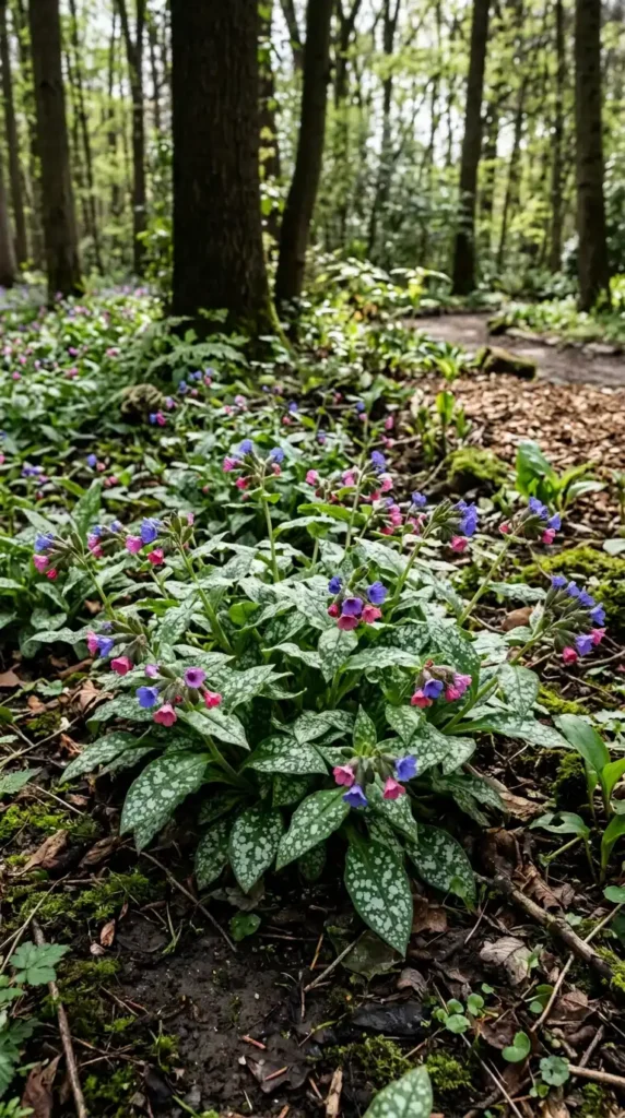 Lungwort flowers