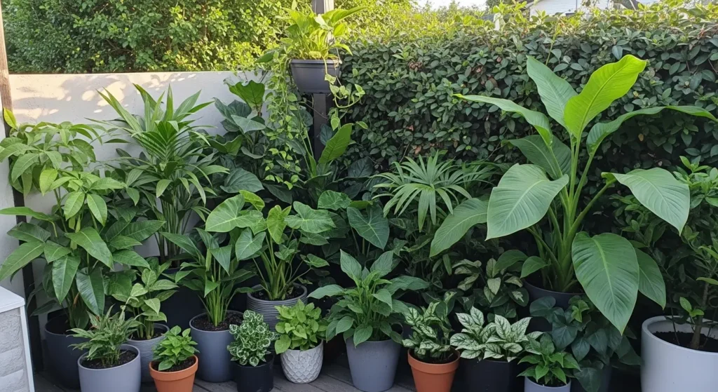 Lush plant corner patio