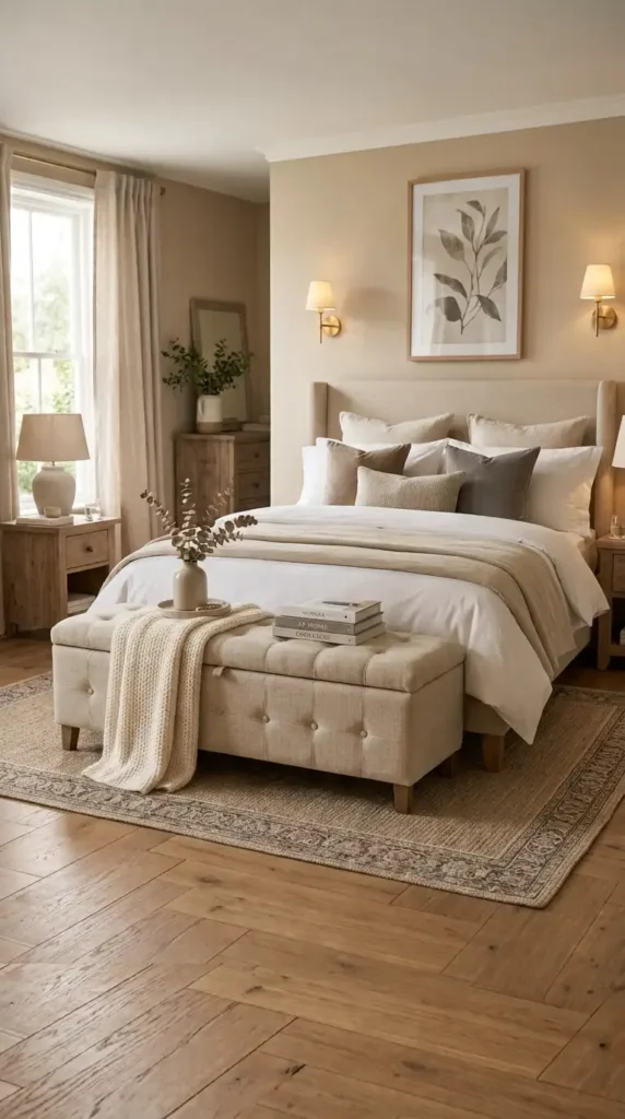 Luxury bench at foot bed