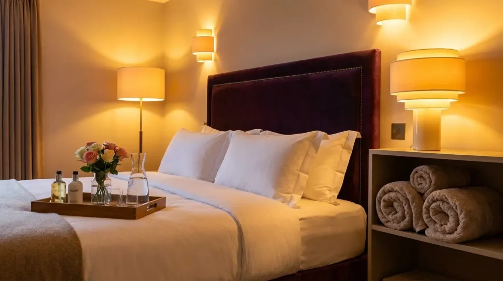 Luxury guest bedroom boutique hotel