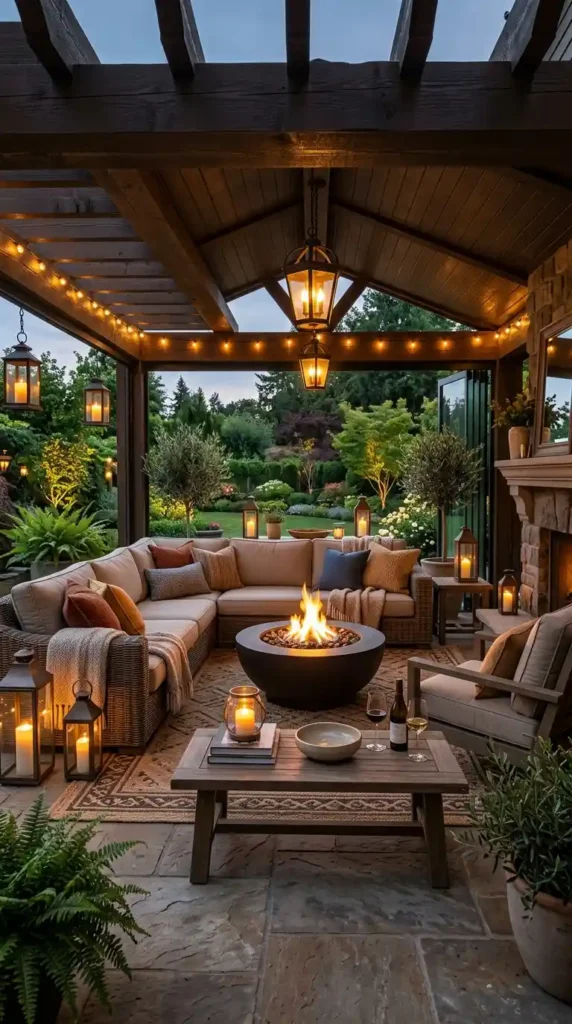 Luxury home decor patio lounge