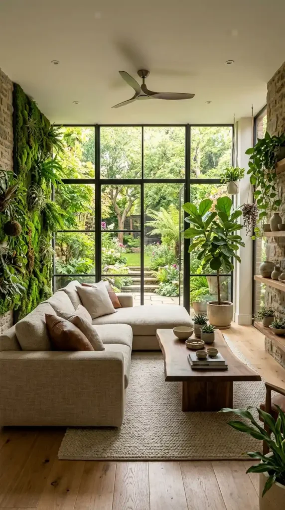 Luxury living room with plants