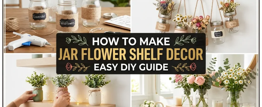 How To Make Gorgeous Jar Flower Shelf Decor That Looks Boutique-Quality