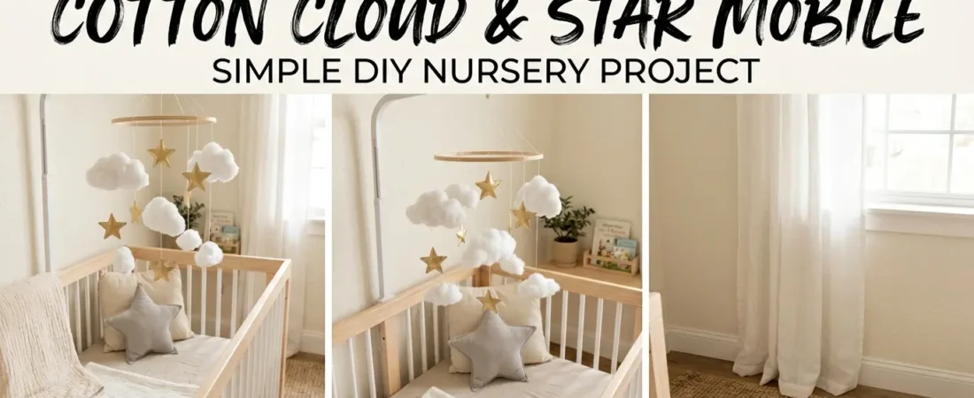 How To Make a Cotton Cloud and Star Mobile