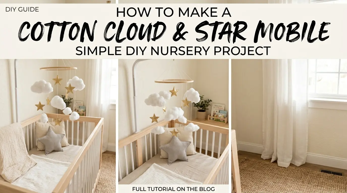 How To Make a Cotton Cloud and Star Mobile
