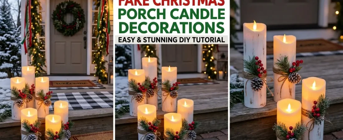 How To Make Fake Christmas Porch Candle Decorations