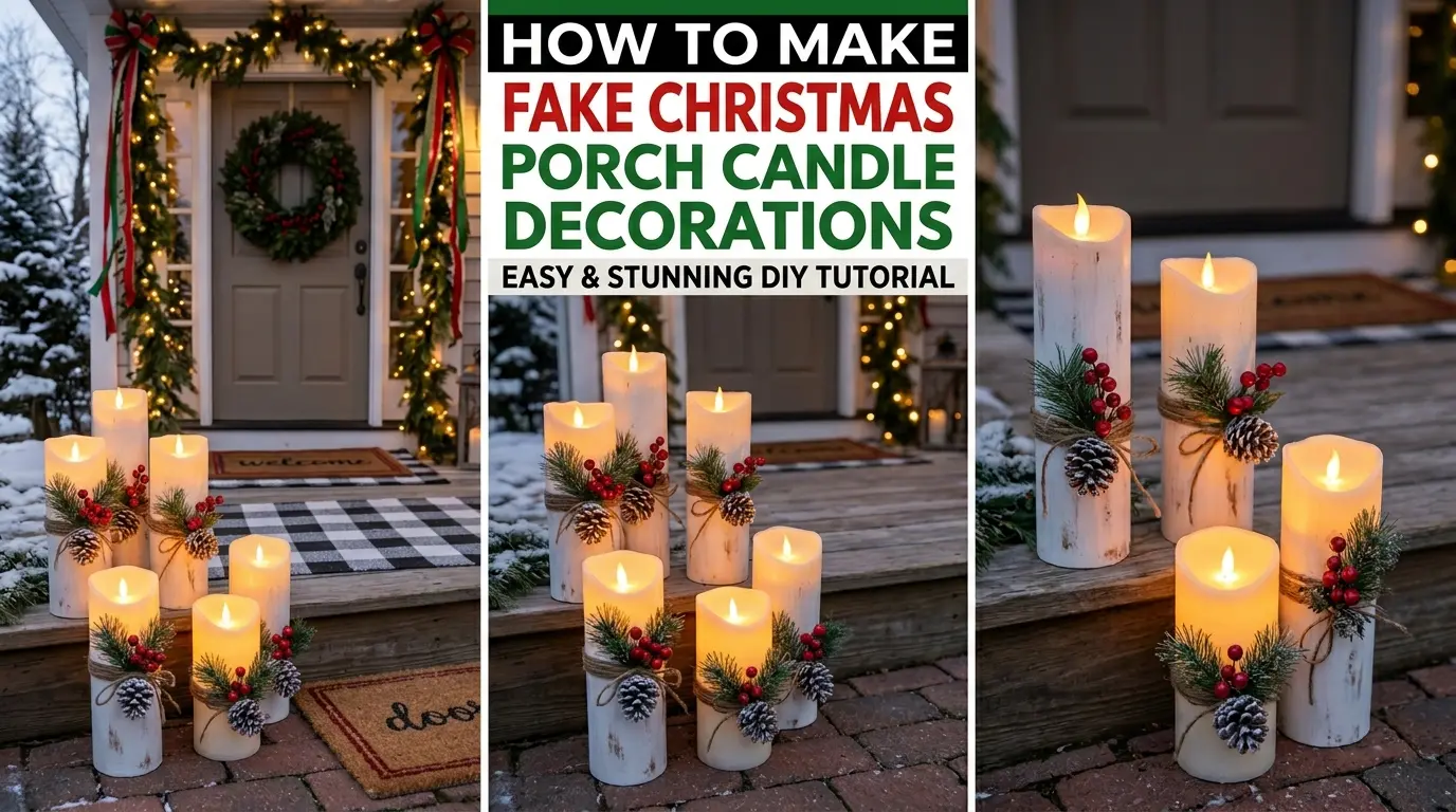 How To Make Fake Christmas Porch Candle Decorations