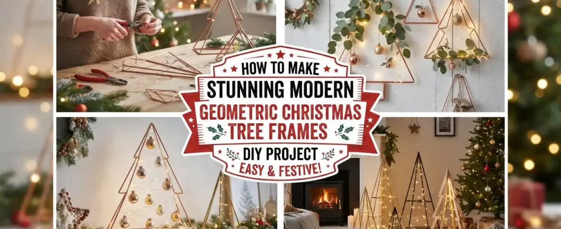How To Make Stunning Modern Geometric Christmas Tree Frames