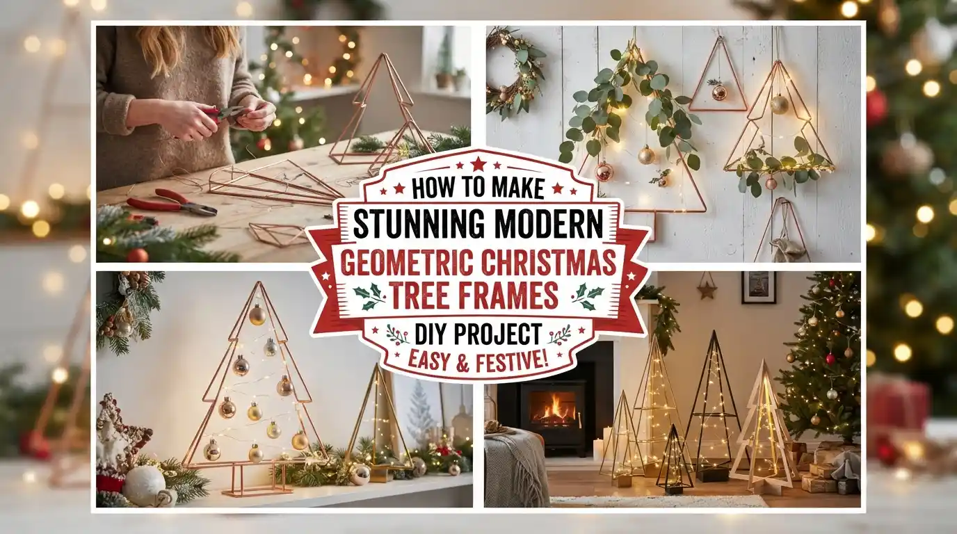 How To Make Stunning Modern Geometric Christmas Tree Frames