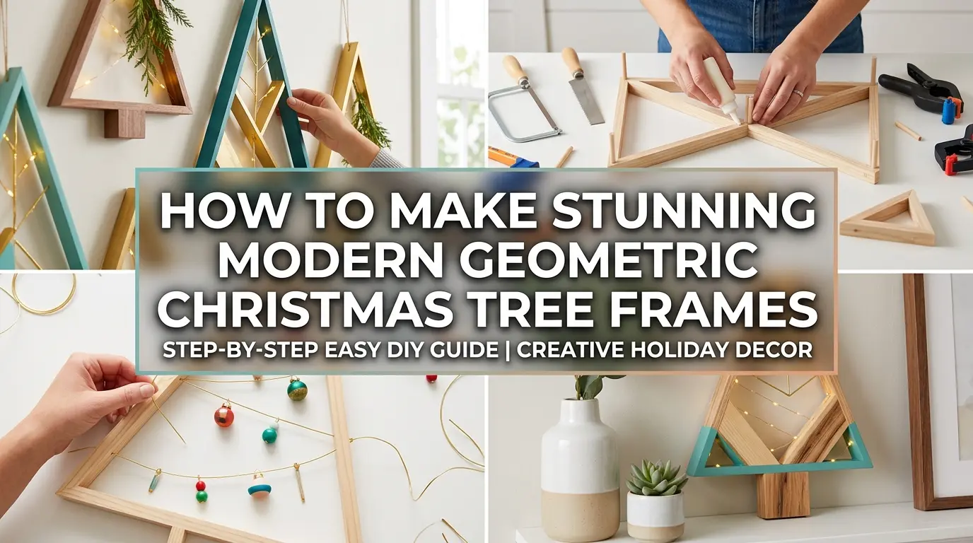 How To Make Stunning Modern Geometric Christmas Tree Frames
