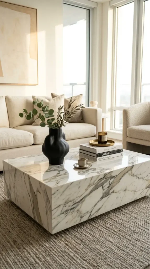 Marble coffee table