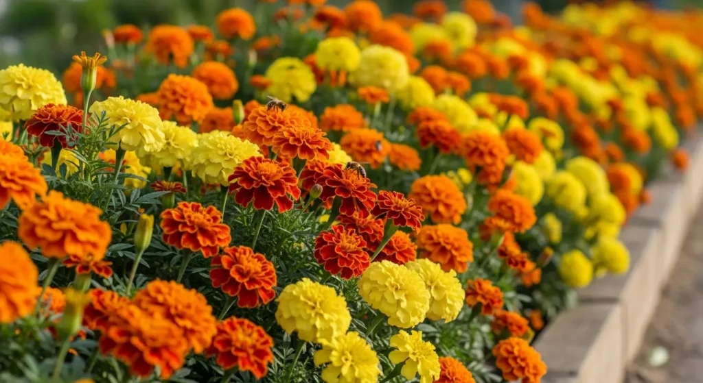 Marigolds in full bloom