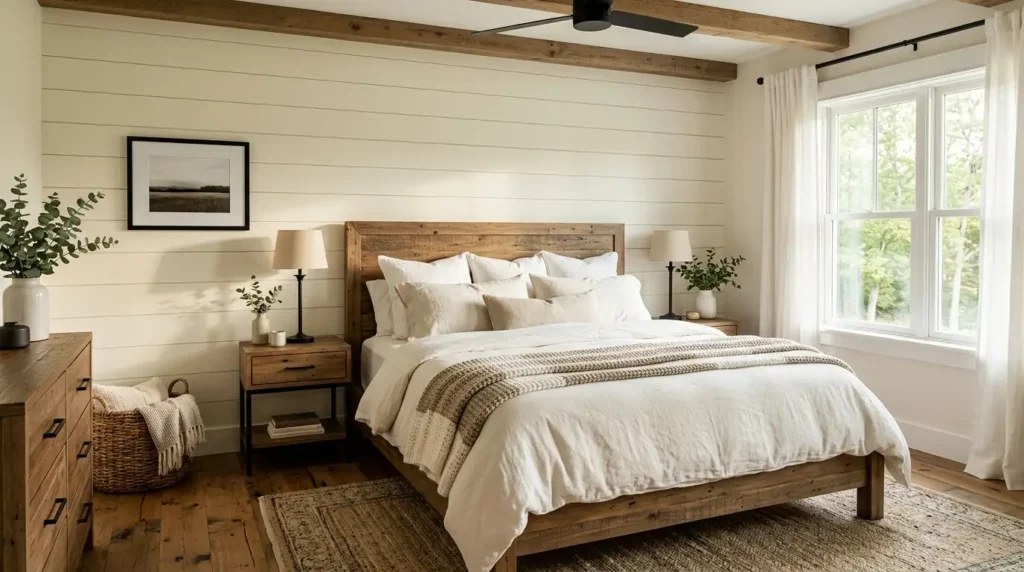 Master bedroom modern farmhouse