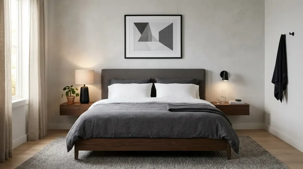 Mens bedroom platform bed