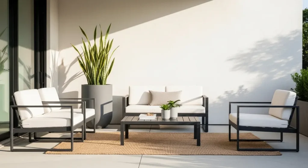Minimal chic outdoor patio