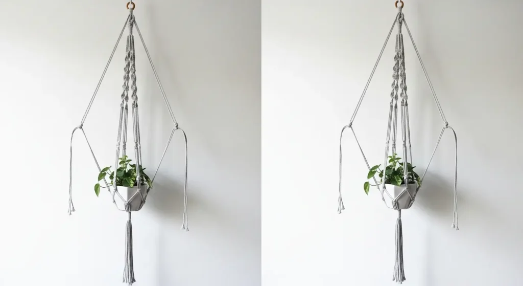 Minimal macrame plant hanger