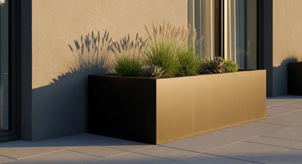 Minimal planter box garden