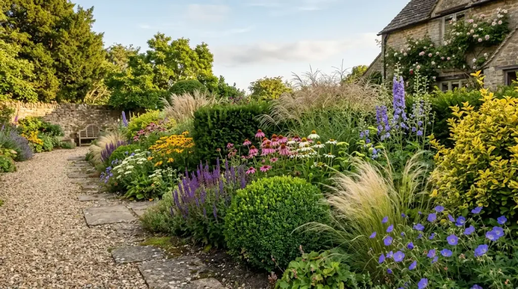 Mixed garden border year round