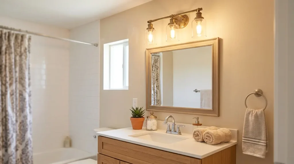 Mobile home bathroom vanity light