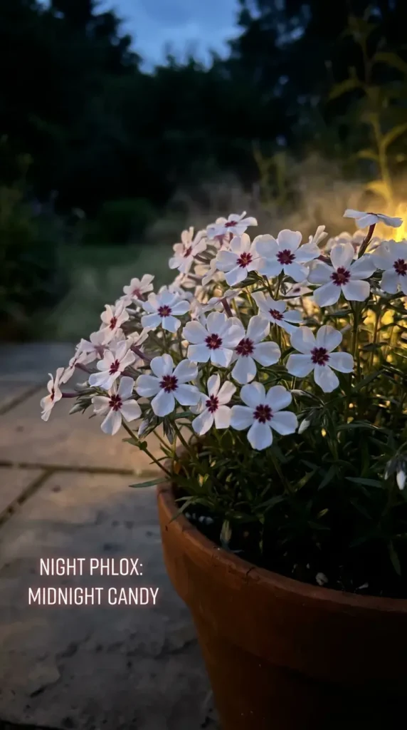 Night phlox flowers blooming