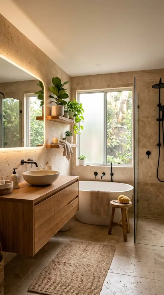 Organic modern bathroom