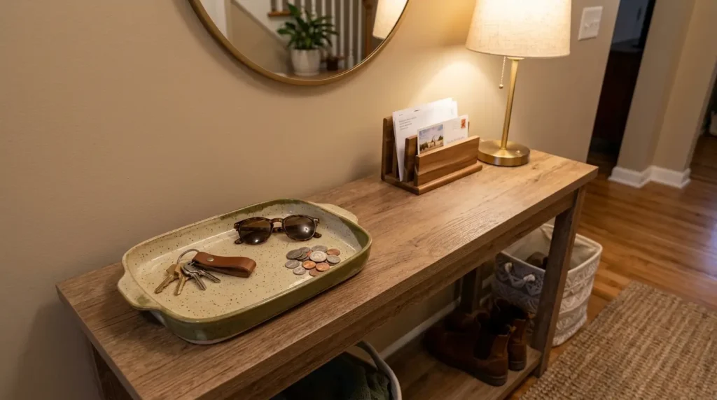 Organized entryway catch-all tray