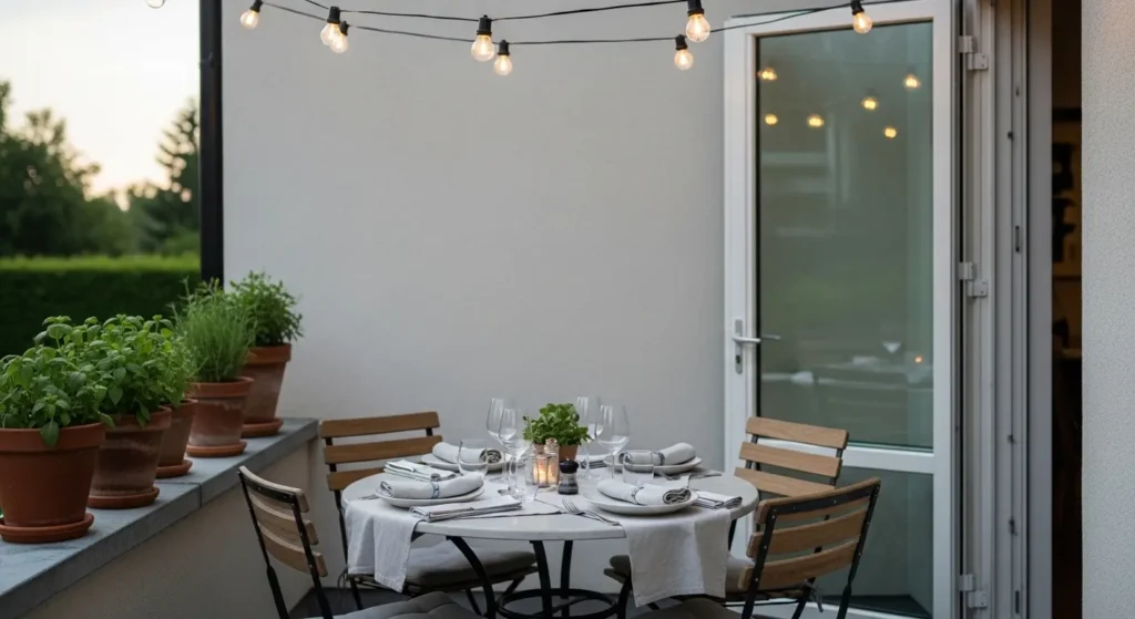 Outdoor dining corner patio