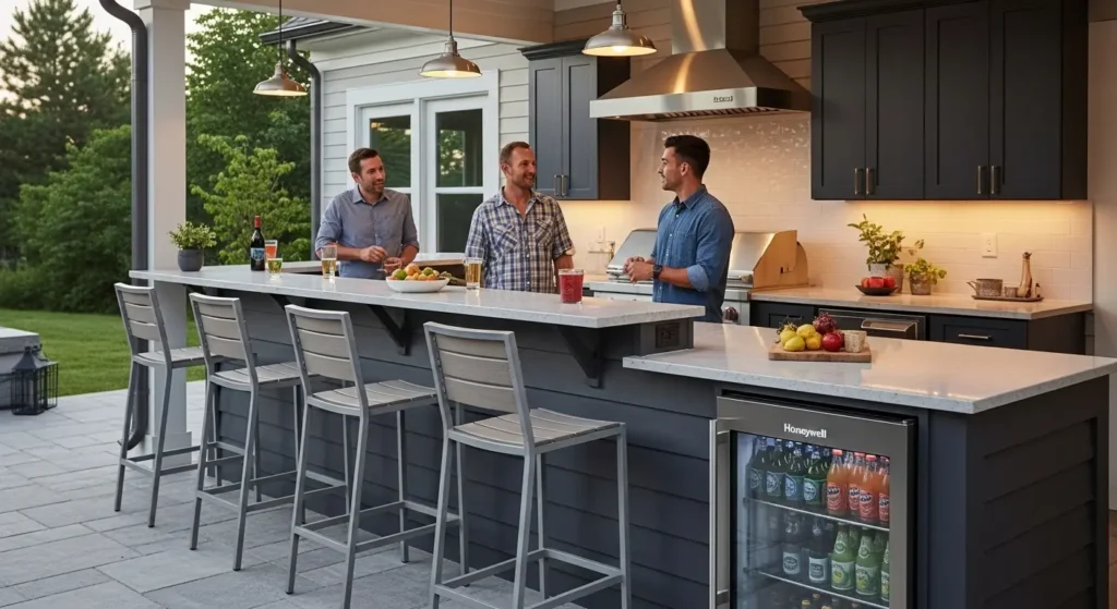 Outdoor kitchen bar social