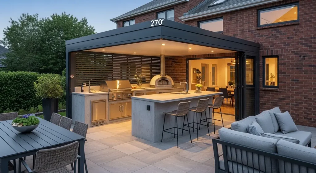 Outdoor kitchen island design