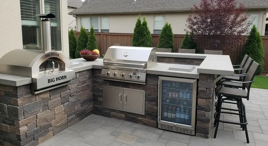 Outdoor kitchen patio BBQ area