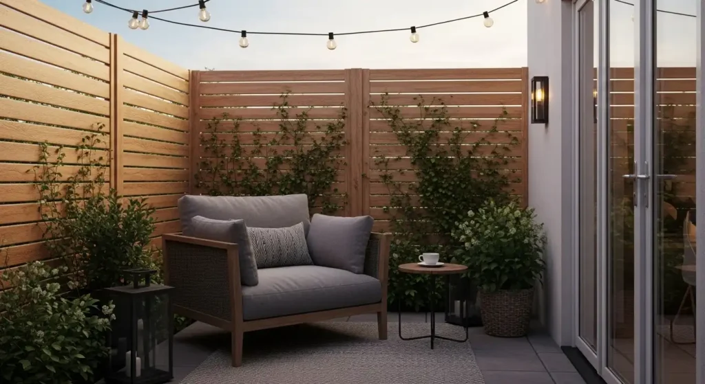 Patio corner retreat armchair