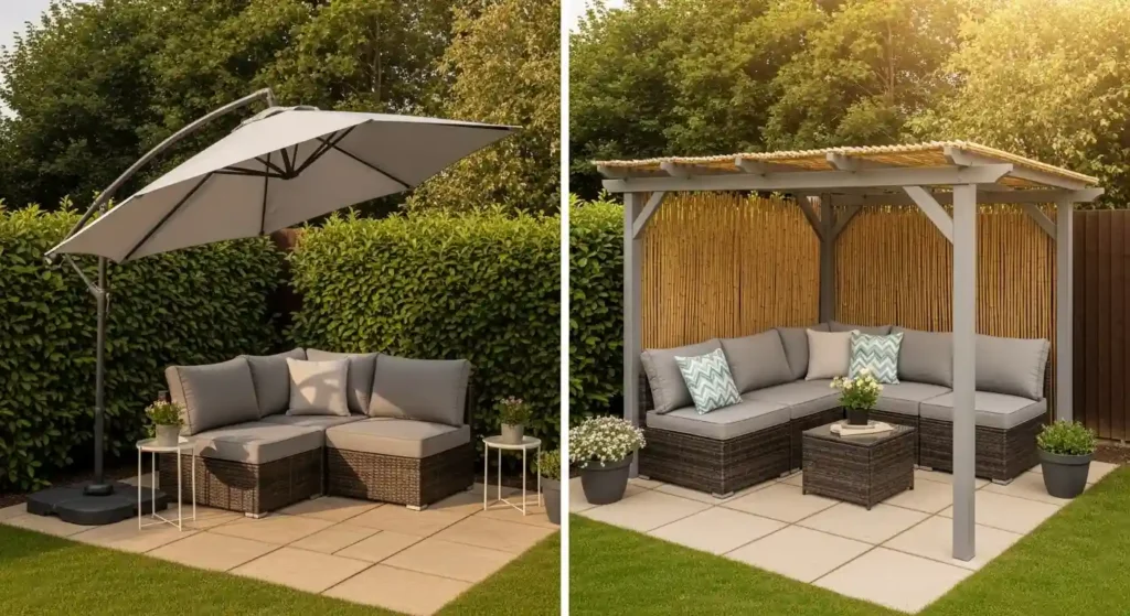 Patio corner shelter options