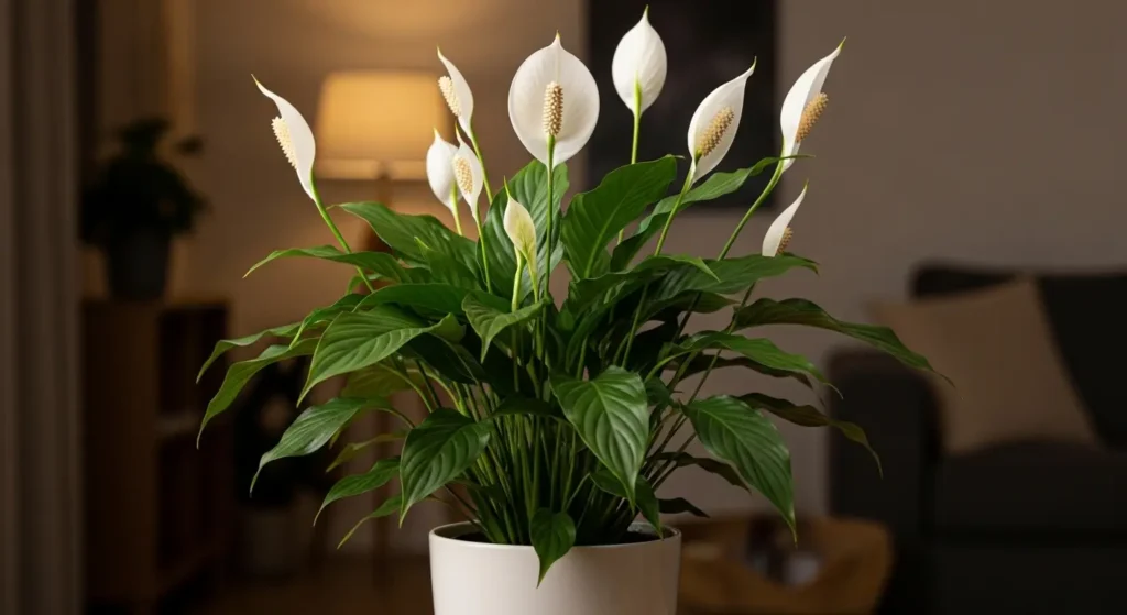 Peace lily plant in pot