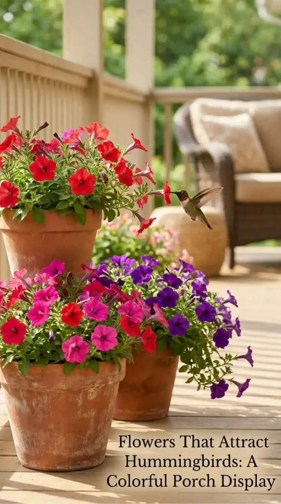 Petunias attract hummingbirds