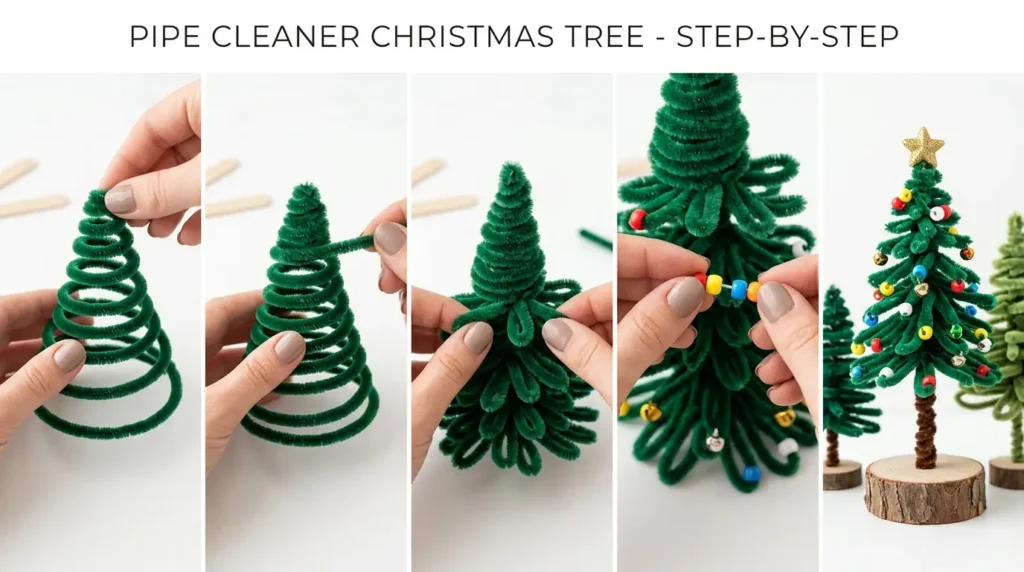 Pipe cleaner Christmas tree