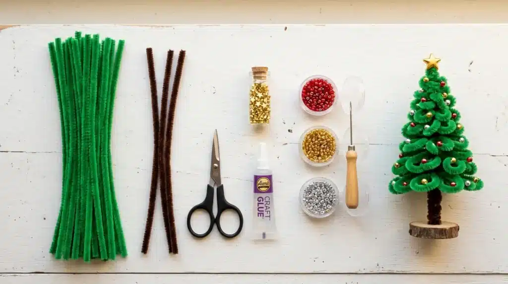 Pipe cleaner Christmas tree