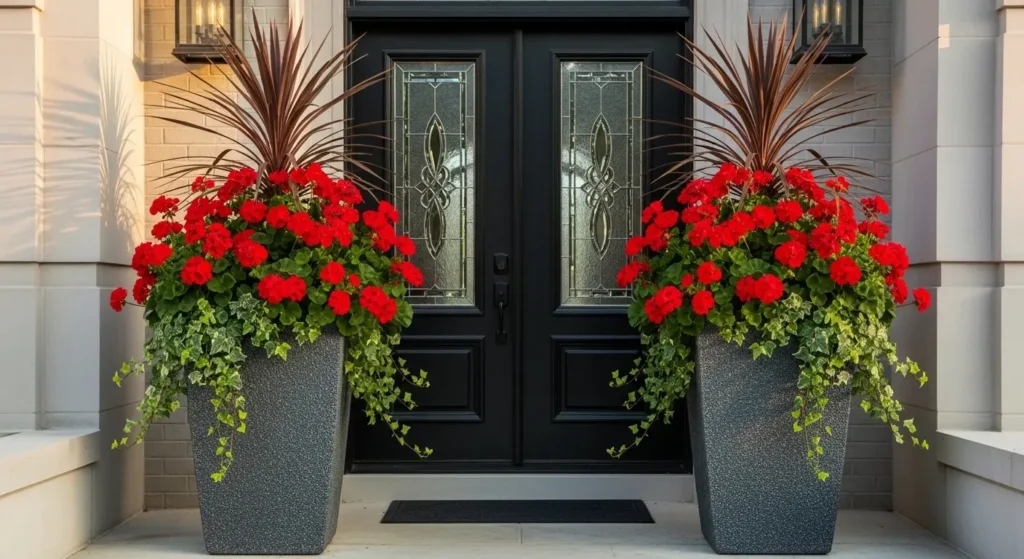Planter display front door