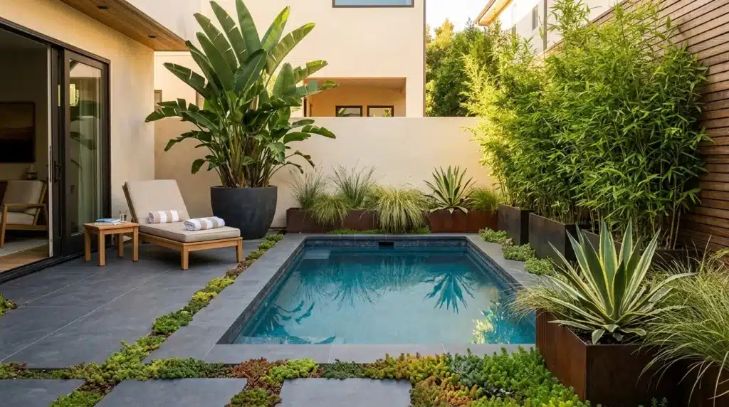 Plunge pool landscaping